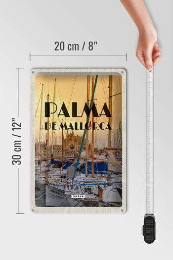 Plaque en tôle voyage 20x30cm Palma de Majorque yachts mer 4