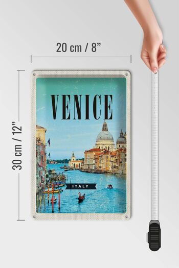 Signe en étain voyage 20x30cm, Venise, Italie, vacances à la mer 4