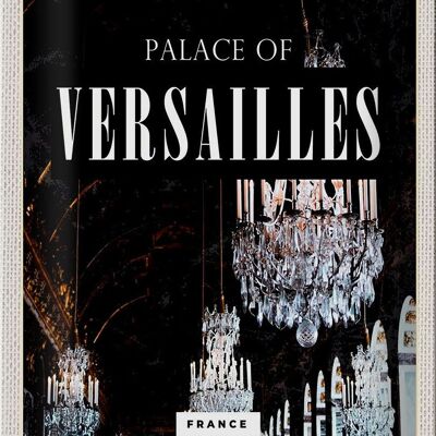 Targa in metallo da viaggio 20x30 cm Palazzo di Versailles Francia Castello