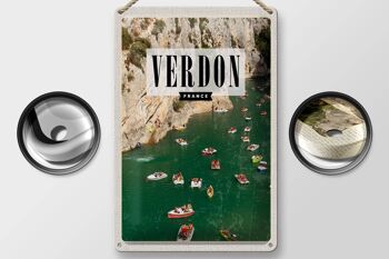 Plaque en tôle voyage 20x30cm Verdon France Gorges du Verdon Mer 2