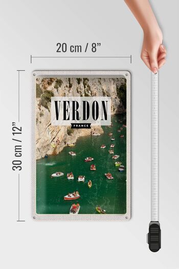 Plaque en tôle voyage 20x30cm Verdon France Gorges du Verdon Mer 4