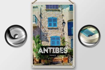 Panneau en étain voyage 20x30cm, Antibes, France, vieille ville, Destination de voyage 2