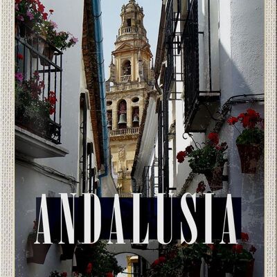 Blechschild Reise 20x30cm Andalusia Spain Spainen Reiseziel