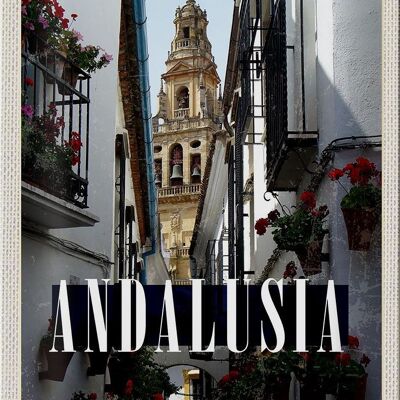 Cartel de chapa viaje 20x30cm Andalucía España destino de viaje España