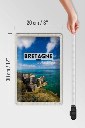 Plaque en tôle voyage 20x30cm Bretagne France mer montagnes vacances 4