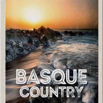 Blechschild Reise 20x30cm Basque Country Spain Baskenland