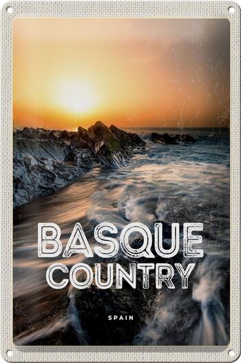 Plaque en tôle Voyage 20x30cm Pays Basque Espagne Pays Basque 1