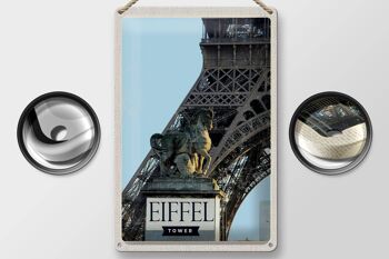 Signe en étain voyage 20x30cm, tour Eiffel, Paris, Destination de voyage, tourisme 2