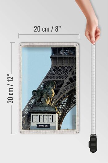 Signe en étain voyage 20x30cm, tour Eiffel, Paris, Destination de voyage, tourisme 4