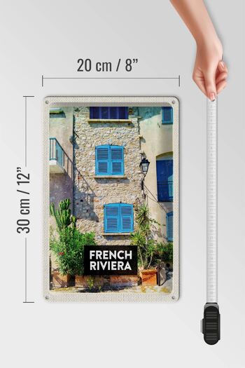 Plaque en tôle voyage 20x30cm Côte d'Azur voyage destination tourisme 4