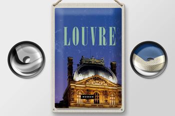 Plaque en tôle voyage 20x30cm Destination de voyage Musée du Louvre 2