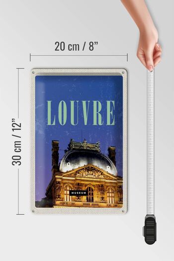 Plaque en tôle voyage 20x30cm Destination de voyage Musée du Louvre 4