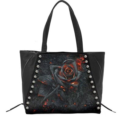 BURNT ROSE - Bolso tote - Cuero PU de primera calidad con tachuelas