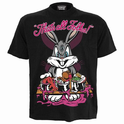 BUGS - EVIL BUNNY - T-shirt con stampa frontale nera