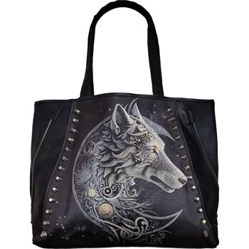 CELTIC WOLF - Sac fourre-tout - Cuir PU de qualité supérieure clouté 1