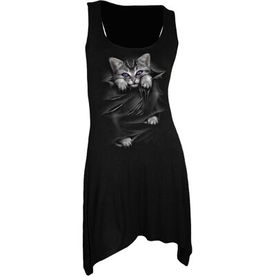 BRIGHT EYES - Goth Bottom Camisole Dress Black