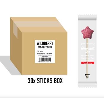 WildBerry Punch Tea-Pop Stick, pour services de restauration, carton de 30 bâtonnets 1