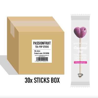 PassionFruit Tea-Pop Stick, pour services de restauration, carton de 30 bâtonnets