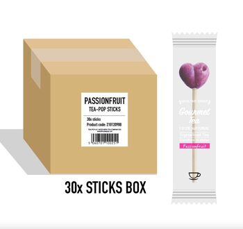 PassionFruit Tea-Pop Stick, pour services de restauration, carton de 30 bâtonnets 1