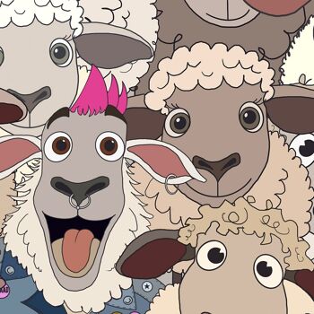 Be Brebis Sheep Wall Art Print 2