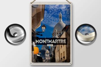 Panneau en étain voyage 20x30cm, Montmartre, Paris collines, Destination de voyage 2
