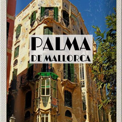 Cartel de chapa viaje 20x30cm Palma de Mallorca España casco antiguo