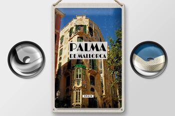 Plaque en tôle voyage 20x30cm Palma de Majorque Espagne vieille ville 2