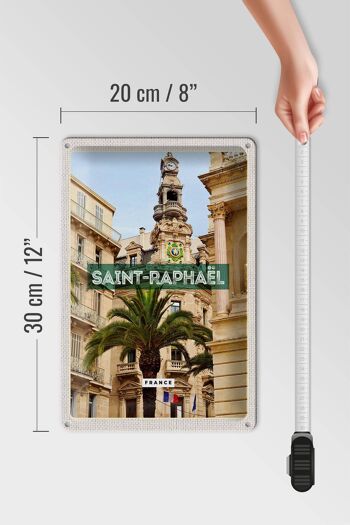 Plaque tôle voyage 20x30cm Saint-Raphaël France ville portuaire 4