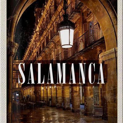 Cartel de chapa Viaje 20x30cm Salamanca España Arquitectura Retro