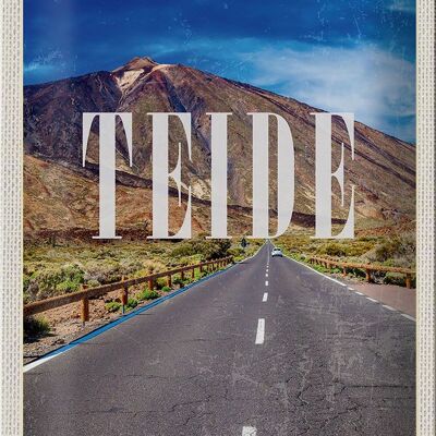 Blechschild Reise 20x30cm Teide Spain Erhebung Retro