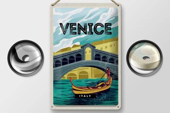 Plaque en tôle voyage 20x30cm Venise Italie photo pittoresque 2