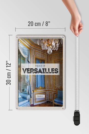 Panneau en étain voyage 20x30cm, château de Versailles, France, Destination de voyage 4