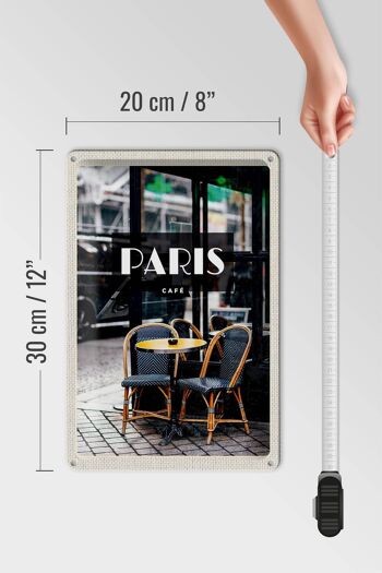 Panneau de voyage en étain, 20x30cm, affiche de Destination de voyage rétro pour café de Paris 4