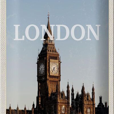 Blechschild Reise 20x30cm London UK Big Ben glocke