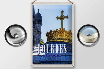 Plaque en tôle voyage 20x30cm Lourdes Sanctuaire Notre-Dame Cadeau 2
