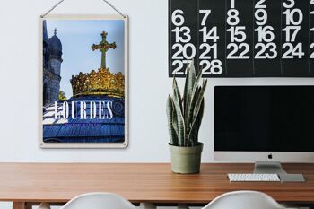 Plaque en tôle voyage 20x30cm Lourdes Sanctuaire Notre-Dame Cadeau 3