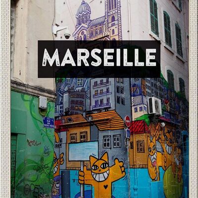 Blechschild Reise 20x30cm Marseille France Reiseziel