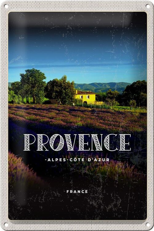 Blechschild Reise 20x30cm Provence-Alpes-Côte d'Azur France
