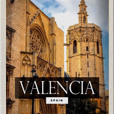 Blechschild Reise 20x30cm Valencia Spain Architektur Tourismus