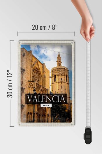 Panneau en étain voyage 20x30cm, Valence, espagne, Architecture, tourisme 4