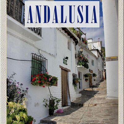 Blechschild Reise 20x30cm Andalusia Spain Altstadt Reiseziel