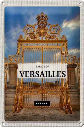 Plaque en tôle Voyage 20x30cm Château de Versailles France Tourisme 1