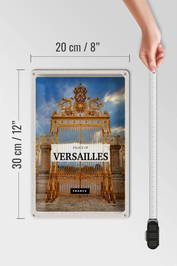 Plaque en tôle Voyage 20x30cm Château de Versailles France Tourisme 4