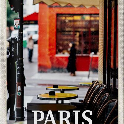 Blechschild Reise 20x30cm Paris Cafe Restaurant Reiseziel