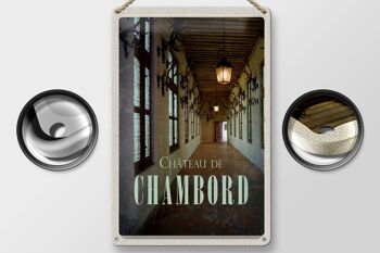 Plaque tôle voyage 20x30cm Château de Chambord 2