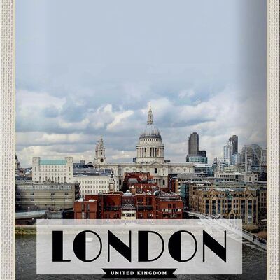 Targa in metallo da viaggio, 20 x 30 cm, Londra, Regno Unito, poster fotografico