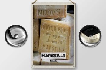 Plaque tôle voyage 20x30cm Marseille France Savon pur 72% 2
