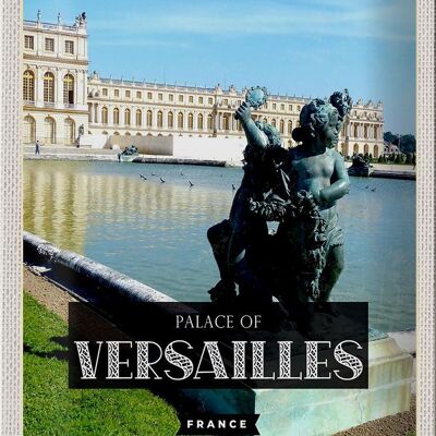 Cartel de chapa Viajes 20x30cm Palacio de Versalles Francia Turismo