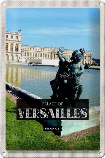 Plaque en tôle Voyage 20x30cm Château de Versailles France Tourisme 1