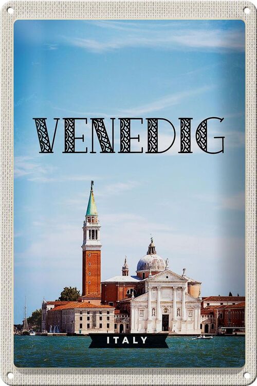 Blechschild Reise 20x30cm Venedig Italy Tourismus Urlaub Poster